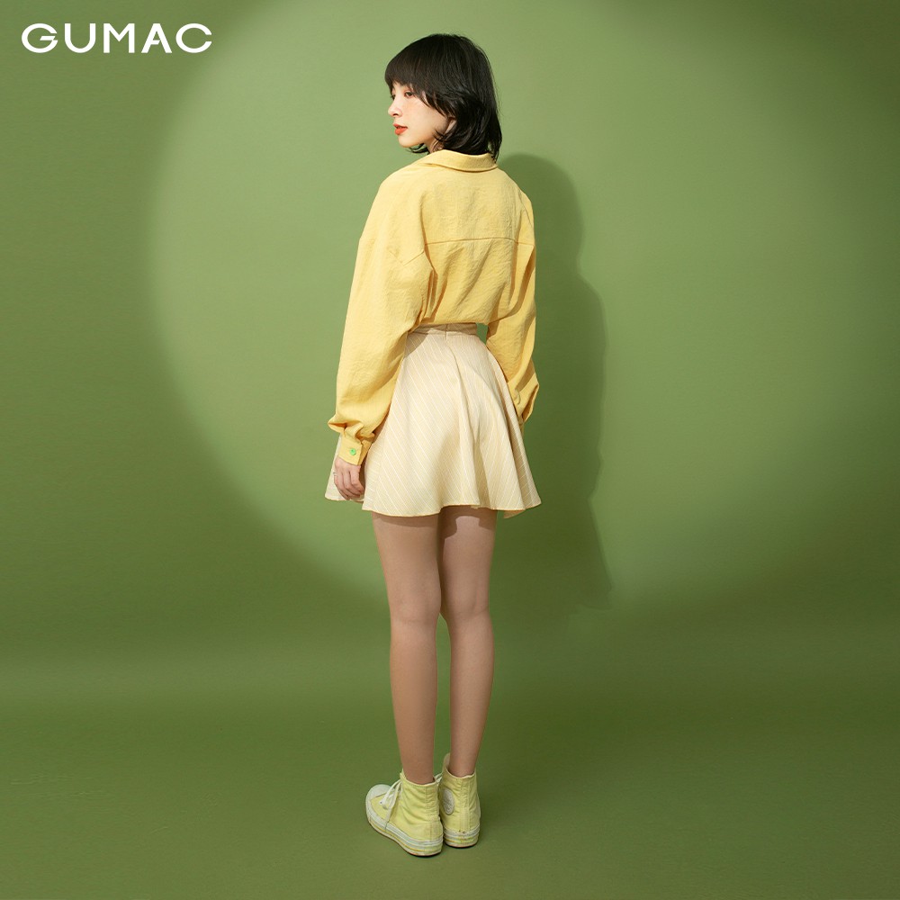 Áo sơ mi nữ phối nút nhiều màu GUMAC trơn đủ size, thiết kế basic năng động, trẻ trung AB192 | BigBuy360 - bigbuy360.vn