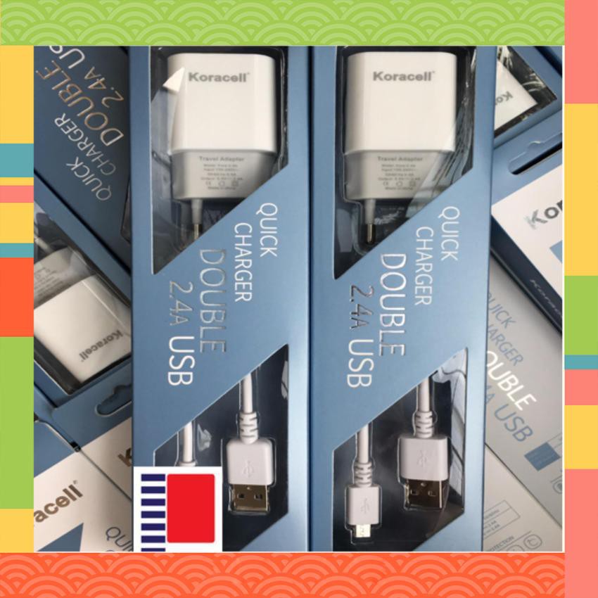 Bộ Sạc Pin Iphone 2 Cổng Usb Koracell