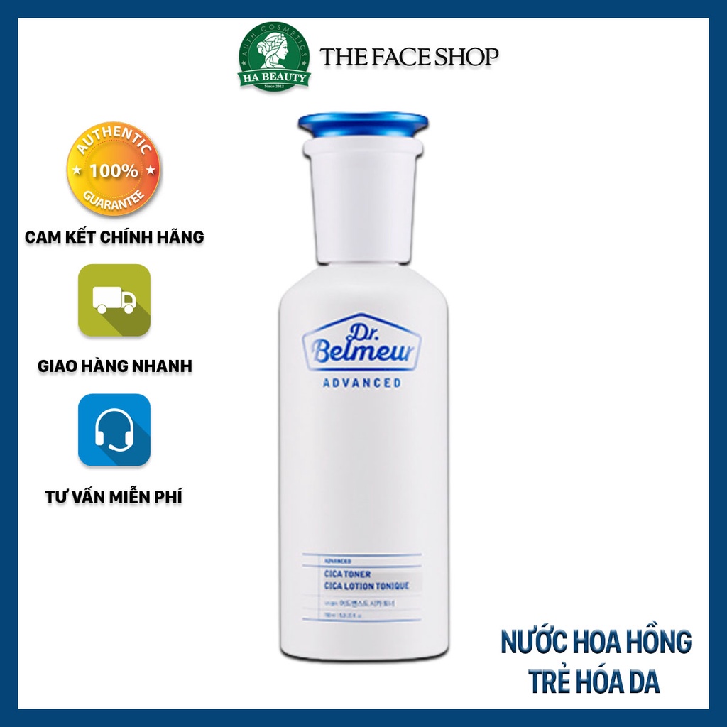 Nước hoa hồng dưỡng ẩm cân bằng trẻ hóa da kể cả da nhạy cảm The Face Shop Dr Belmeur Advanced Cica Toner 150ml