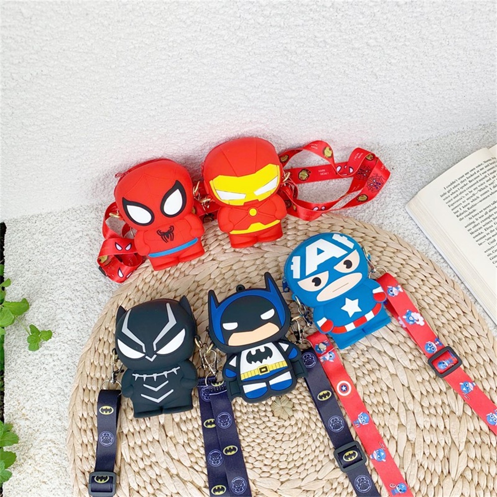 Túi Đeo Chéo Silicone Hình Siêu Anh Hùng Marvel Độc Đáo