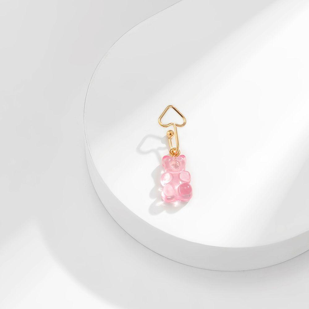 Vanes1 Trang Sức Cơ Thể Thời Trang Punk Hình Chữ U|Khuy Măng Sét Mũi Hình Gấu Đính Đá Zircon Sang Trọng