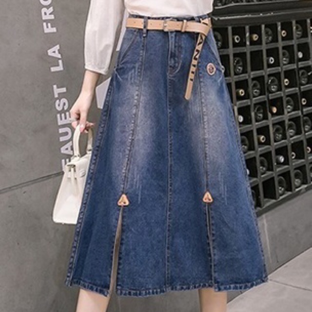 Chân váy jean live 9