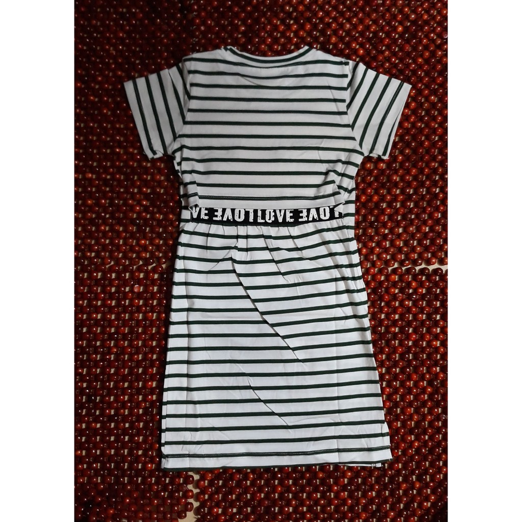 ĐẦM THUN SỌC HỞ LƯNG PHÍA SAU IN HÌNH SIÊU DỄ THƯƠNG DÀNH CHO BÉ GÁI