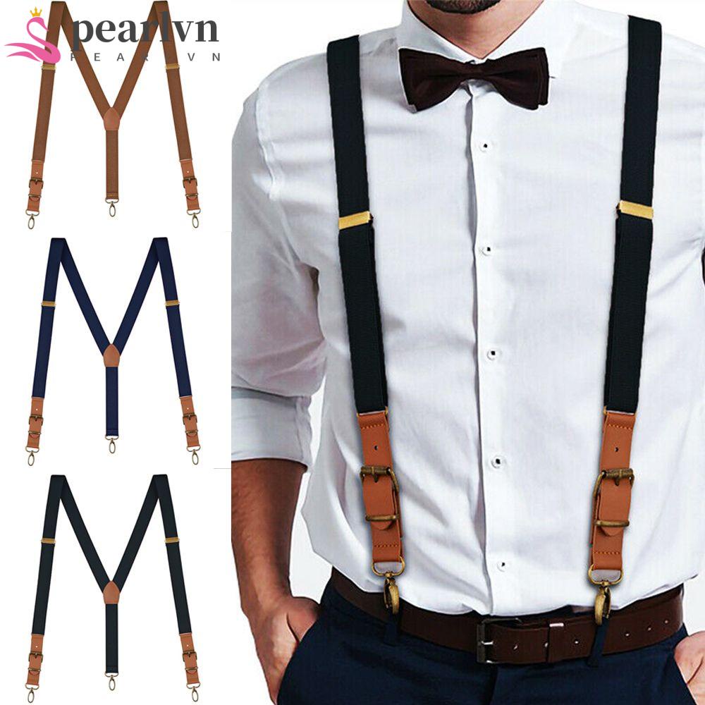 Dây Đai Đeo Đầm Cưới Ba Kẹp Hình Chữ Y Đính Ngọc Trai Co Giãn Có Thể Điều Chỉnh Cho Unisex