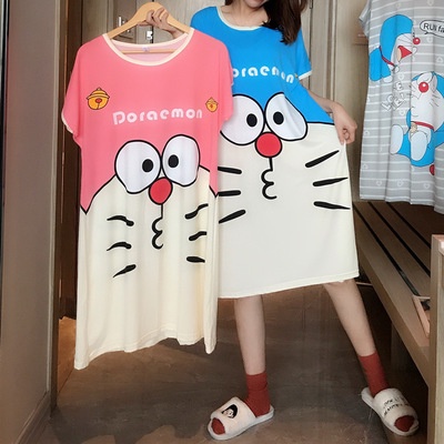 Váy đầm thun mặc nhà DORAEMON DOREMON cute dễ thương MON0003