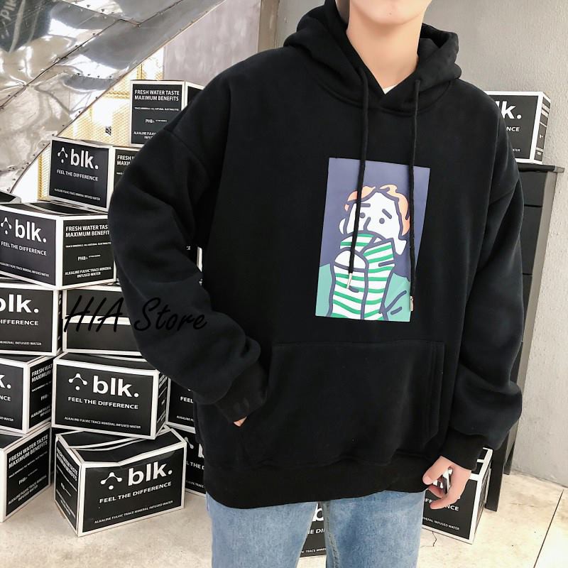 ÁO KHOÁC HOODIE - MÀU ĐEN - UNISEX