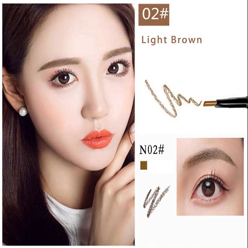 [Hàng mới về] Bút chì kẻ mày tự động xoay thiết kế 2 trong 1 chống thấm nước lâu trôi | BigBuy360 - bigbuy360.vn