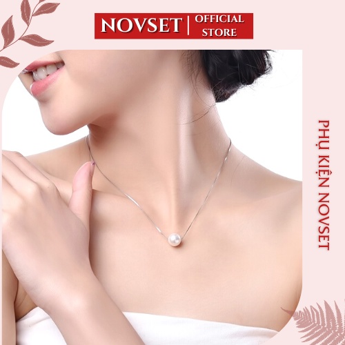 Dây chuyền Novset , vòng cổ nữ hạt trai thô tự nhiên