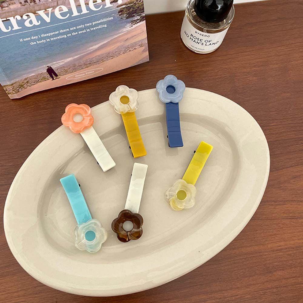 Kẹp Tóc Hình Hoa VANES1 Màu Sắc Ngọt Ngào Phong Cách Hàn Quốc Cho Nữ