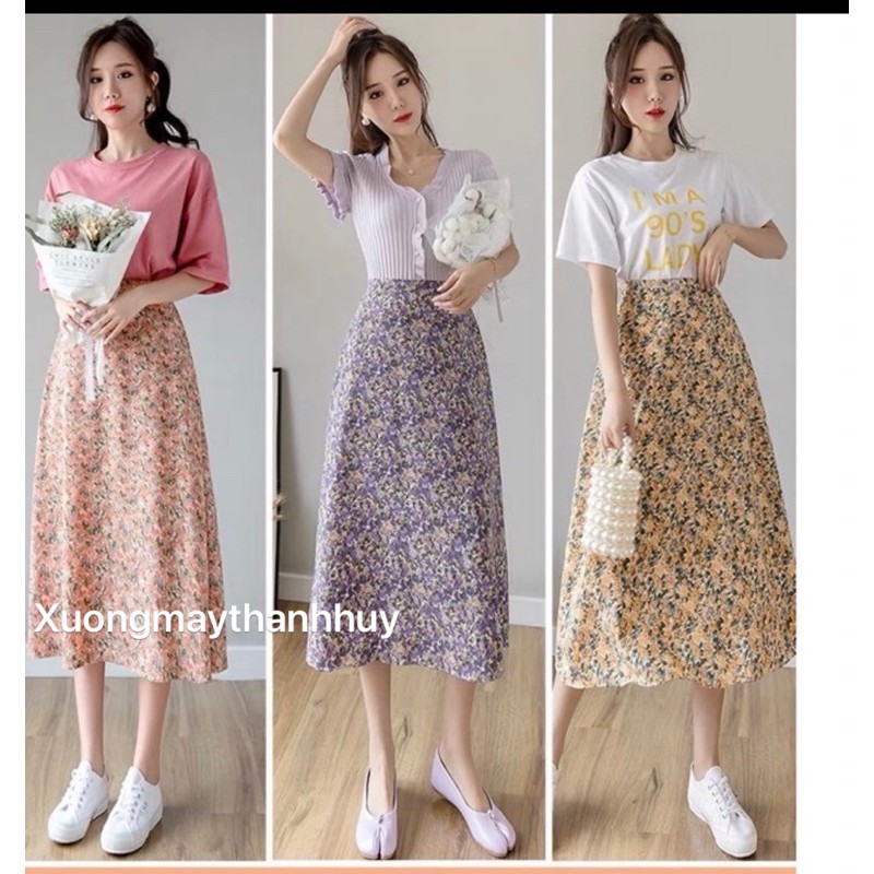 chân váy hoa, chân váy xoè hoa nhiều hoạ tiết | BigBuy360 - bigbuy360.vn