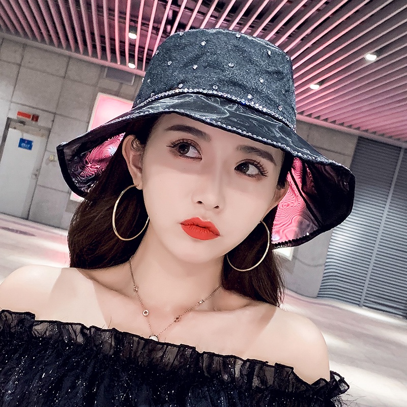 Nón Tai Bèo Vải Satin Đính Đá Thời Trang Sang Trọng Cho Nữ
