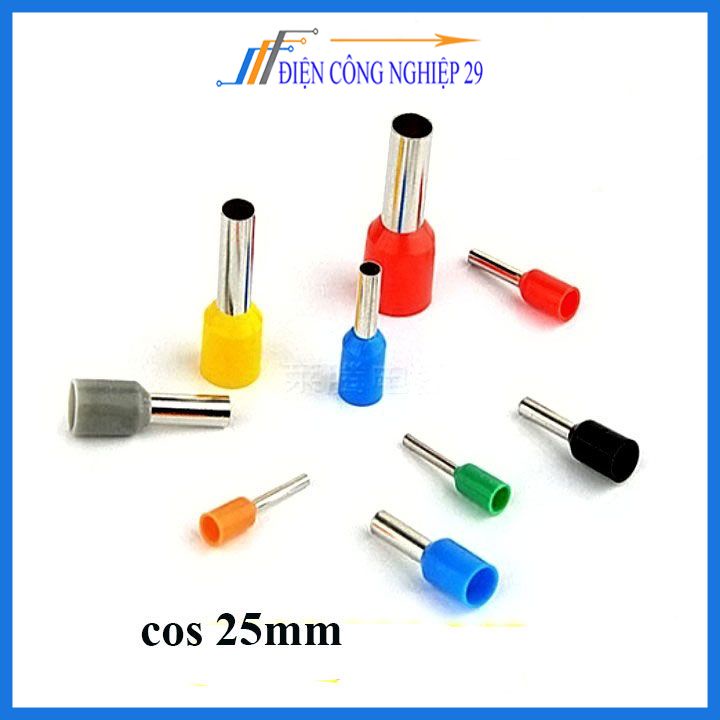 100 chiếc Đầu cốt kim rỗng đầu cos pin rỗng tròn đấu day điện