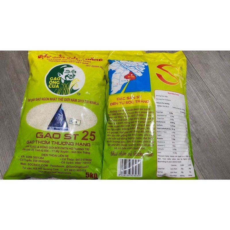 Gạo ST25 Hồ Quang Cua