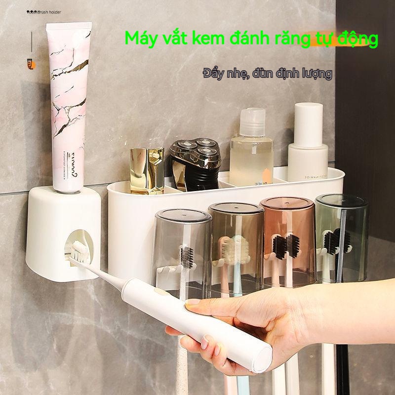 Giá Đỡ Bàn Chải Đánh Răng Tự Động Không Cần Khoan Tiện Dụng