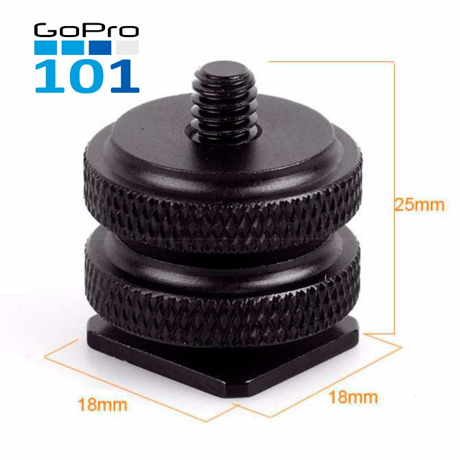 Hotshoe cho máy ảnh Double Screw ốc 1/4 Phụ Kiện Máy Ảnh - GoPro101 - inoxnamkim