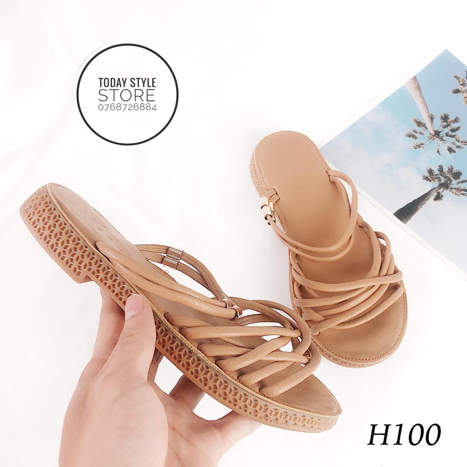 Dép bệt nữ quai mảnh Today Style da mềm H100