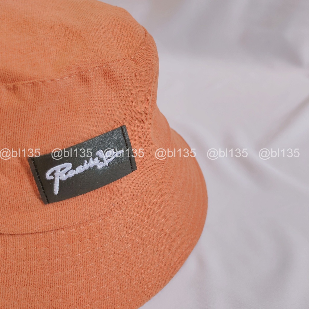 Nón Bucket Nam Nữ Thể Thao Vành Tròn 1 Lớp Đính Da Thêu Promissyou Chất Vải Nhung Thời Trang Ulzzang BL135