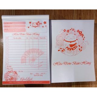 Hóa đơn mèo thần tài 1 liên A6 dành cho các shop