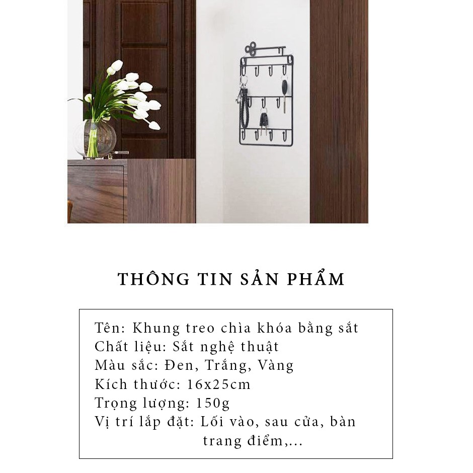 Kệ treo đồ trang trí đa năng phun sơn chống gỉ, kệ sắt treo tường tiện ích FAMAHA