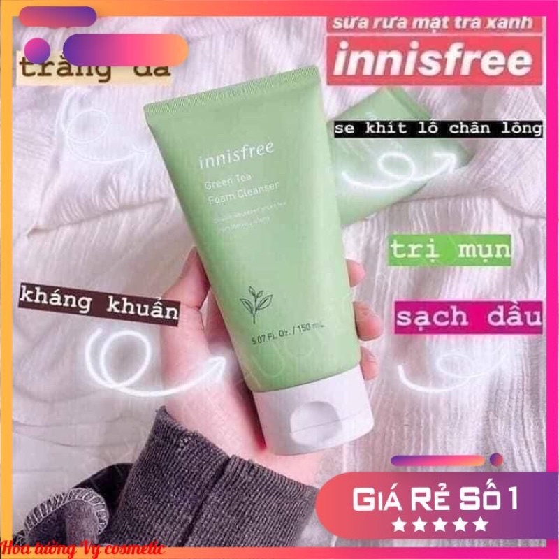 Sữa Rửa Mặt Trà Xanh INNISFREE Green Tea Cleansing Foam