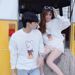 áo đôi thu đông hình gấu l