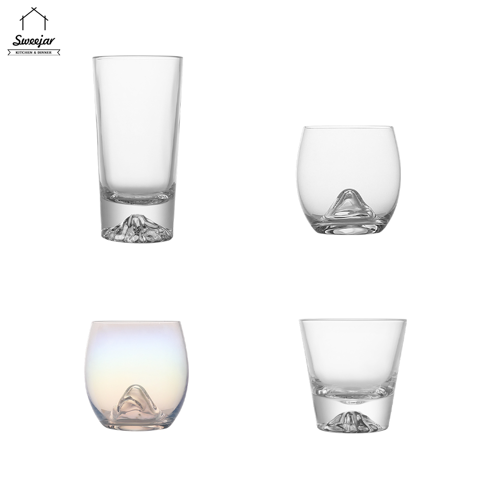 SWEEJAR Transparent Glass Cup Milk Whiskey Coffee Mug