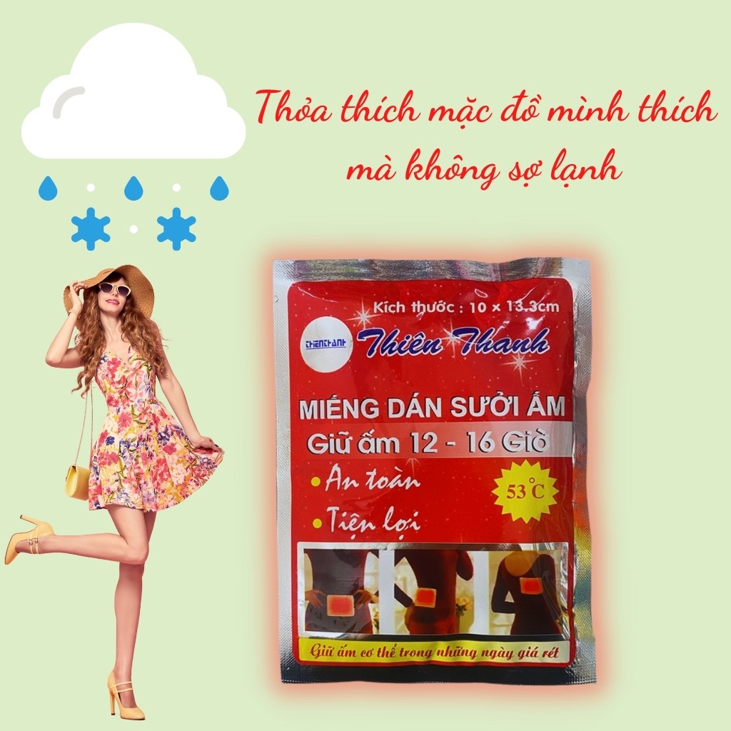 Miêng dán giữ nhiệt Thiên Thanh giữ ấm 12 đến 16 giờ