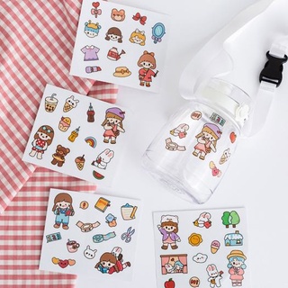 Set sticker dán 2D trang trí xinh xắn (1 bảng)