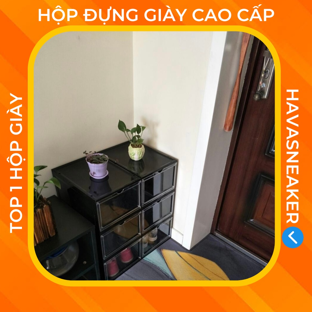 Hộp Đựng Giày Nhựa Cứng Cửa Nam Châm, Hộp Giày Xịn Trong Suốt Cao Cấp