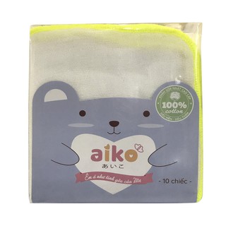 Khăn Sữa Nhật Cao Cấp Aiko (bịch 10 Khăn)