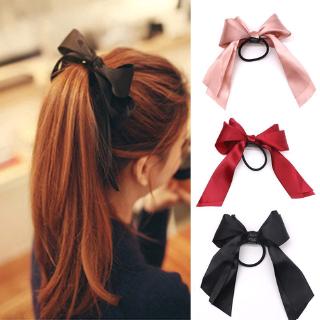 Kẹp tóc nơ ruy băng bản to dày dặn.