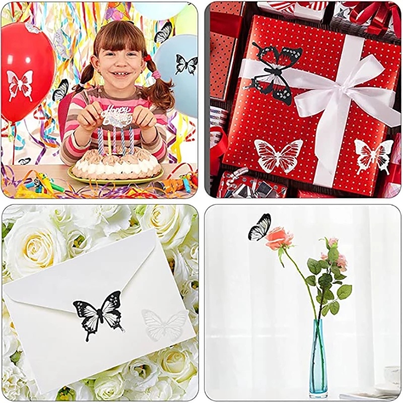 Bộ 18 Bươm Bướm 3D Dán Trang Trí Tường