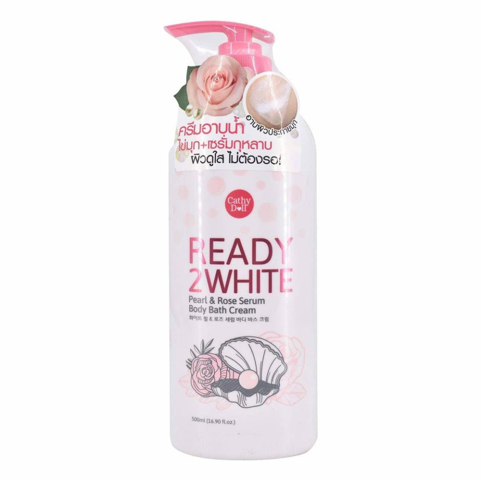 Sữa tắm trắng da tinh chất ngọc trai hoa hồng Ready 2 White Cathy doll 500ml Thái Lan