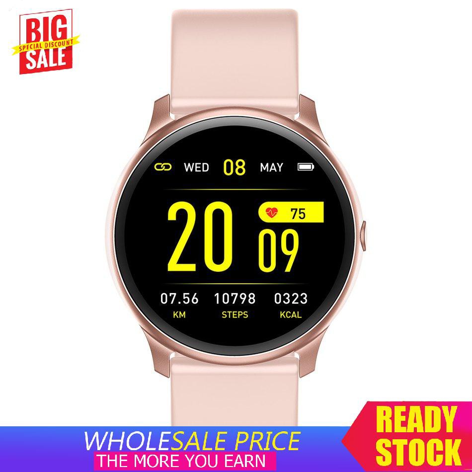 KW19 Round Screen Smart Watch Real Time Heart Rate Measurement Step Count Blood Oxygen Sleep Monitoring  clickstore