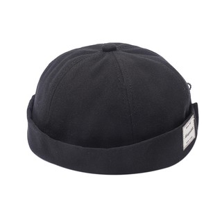 Black Retro Skull Cap Beanie Hat Sailor Cap Hat Không Vành Nón
