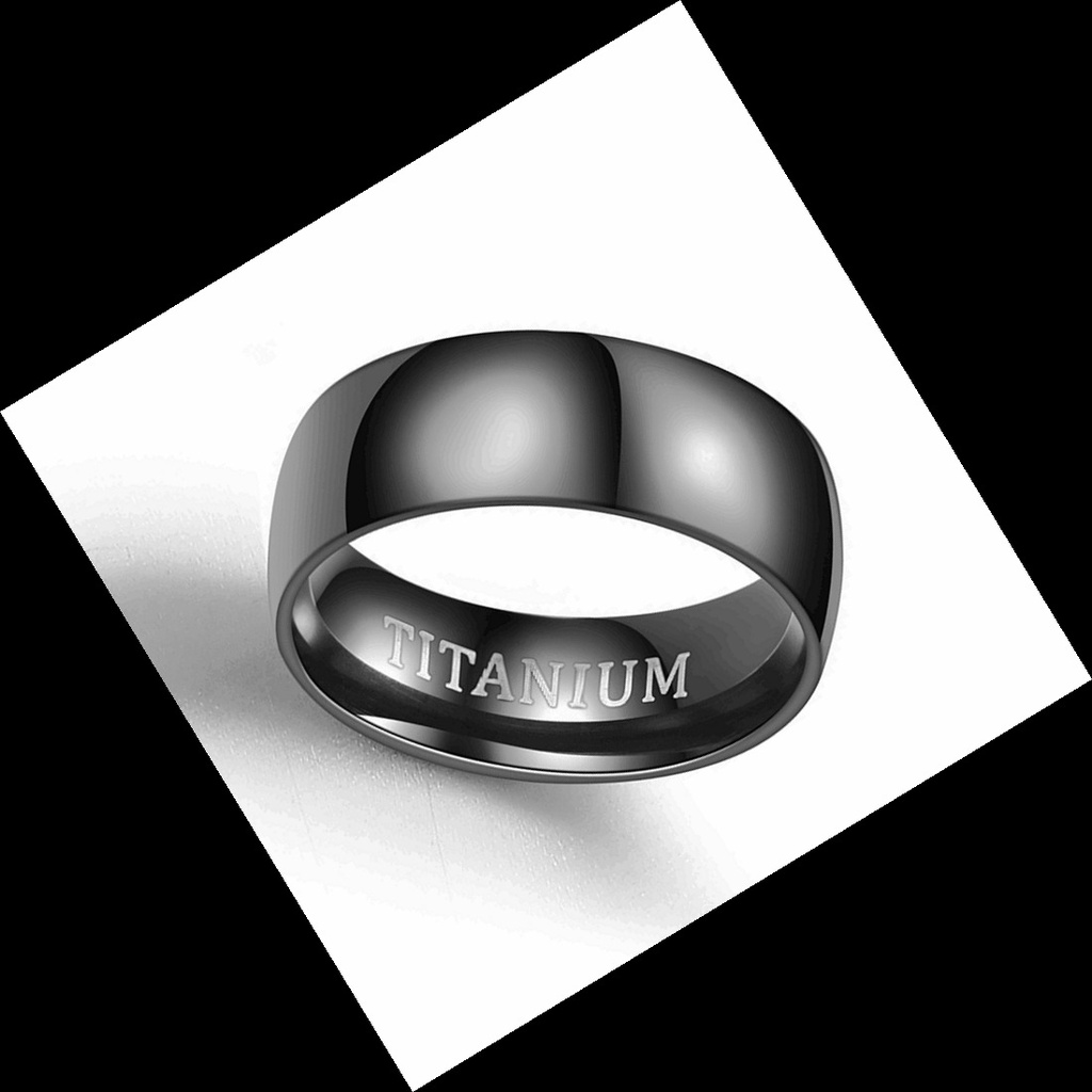 Nhẫn nam đen tuyền khắc Titanium cực ngầu