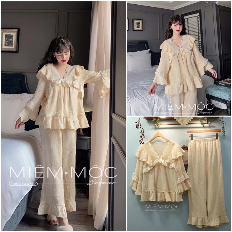 🌸SALE🌸Set ngủ ulzzang tiểu thư nhập hàng cao cấp (ảnh thật và clip) | BigBuy360 - bigbuy360.vn