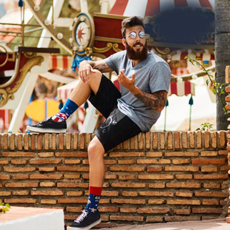 Xiangbao Vớ Trượt Patin In Hình Động Vật Hoạt Hình Vui Nhộn Sáng Tạo Phong Cách Harajuku Cho Nam Và Nữ