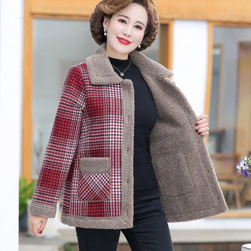 Áo khoác trung niên nữ, áo tặng bà, tặng mẹ siêu ấm