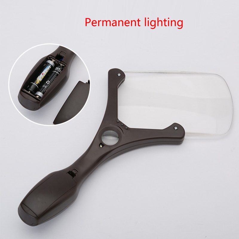 Kính Lúp 2 5X 55X Có Đèn LED Độ Phóng Đại Cao Phù Hợp Cho Đọc Sách Thủ Công