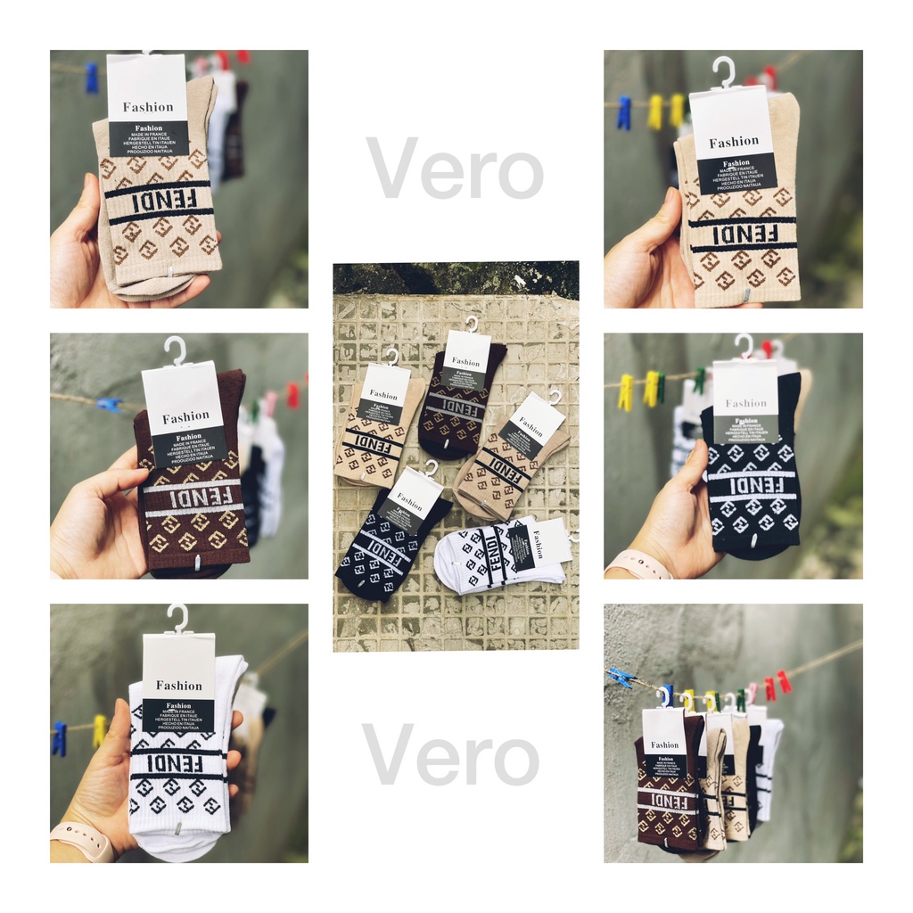 Tất cổ cao , tát thời trang Gucci, Fendi, Hermes, dior nhiều màu mang âm hưởng thu đông