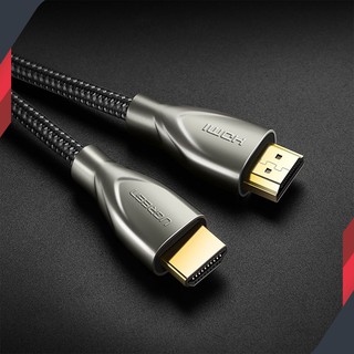 Cáp hdmi 2.0 ugreen 50110 carbon 2m chuẩn 4k/60mhz đầu cáp mạ vàng cao cấp-hàng chính hãng