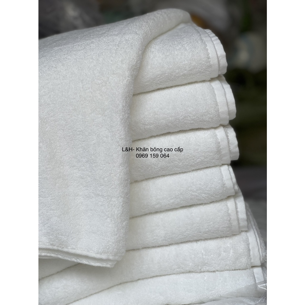 Khăn tắm trắng khách sạn MJ cao cấp, KT 60x120cm, 320g | BigBuy360 - bigbuy360.vn