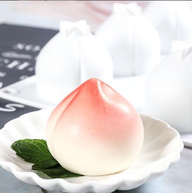 Khuôn làm bánh đào tiên vỉ 6 quả pudding, mousse, thạch rau câu