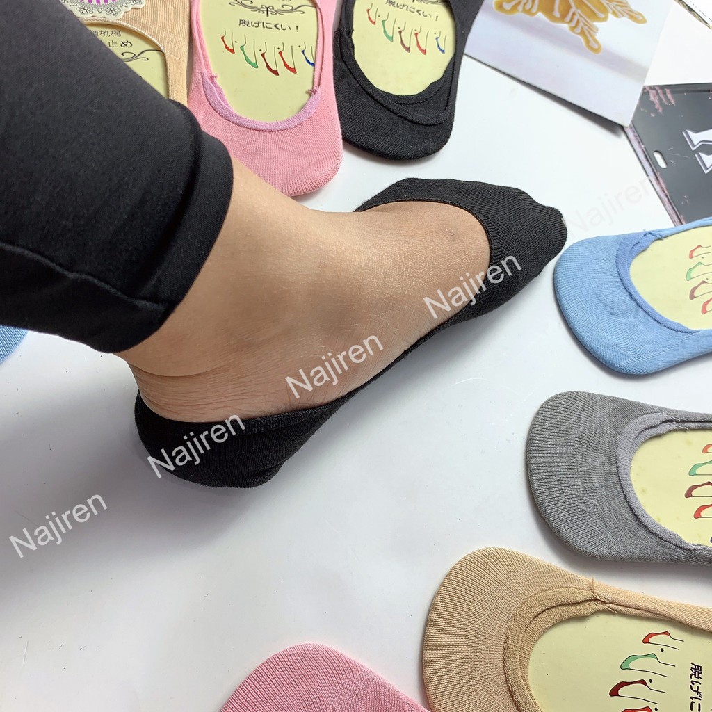 Tất ngắn nữ vớ lười cổ ngắn nửa bàn chân chống tụt gót TAT22