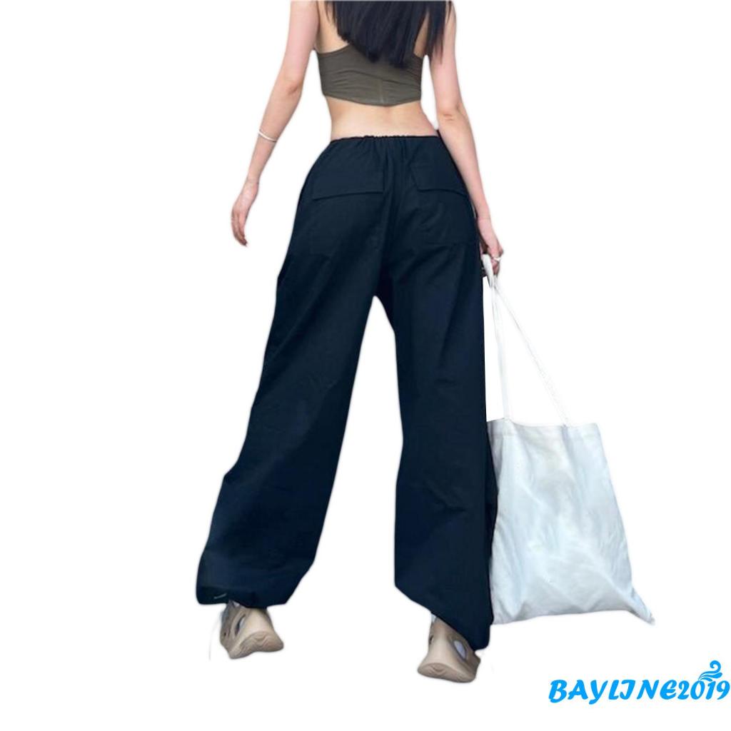 Quần Dài Dáng Rộng Lưng Thun Dây Rút Thời Trang Mùa Xuân Cho Nữ