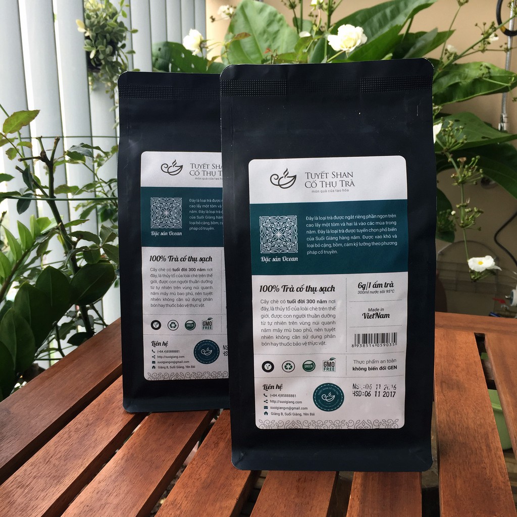Trà Shan Tuyết Cổ Thụ - Trà Giàng A - Trà Xanh Cao Cấp Đặc Sản Suối Giàng Túi Zip 250gram