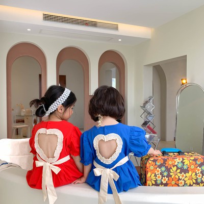 Đầm công chúa ngắn tay hở lưng cho bé gái dễ thương xinh xắn
