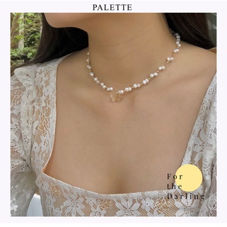 Vòng choker ngọc charm Butterfly