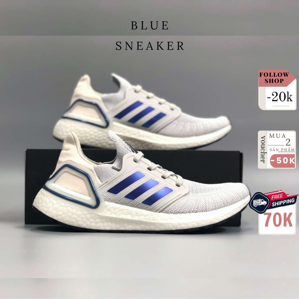 Giày Sneaker Nam Nữ Ultraboost 6.0 Xám  Xanh